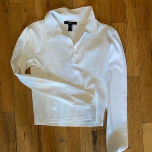 Forever 21 collared crop top, size M